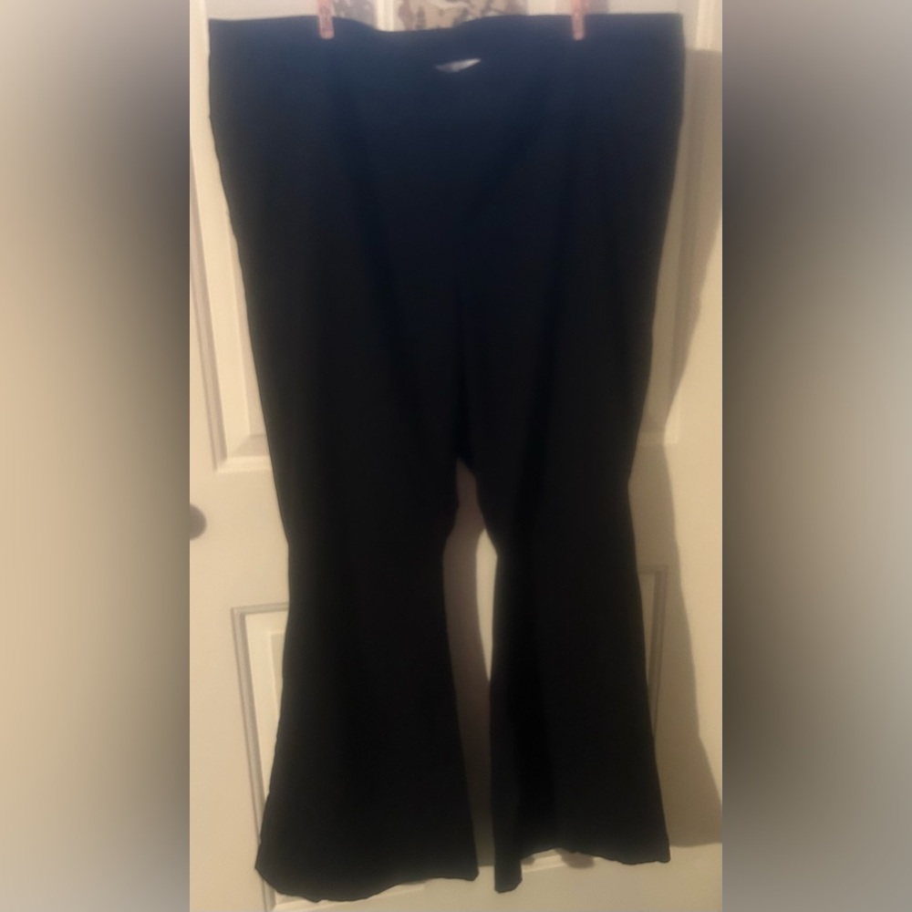 Vanilla Star Size 3X Flared Charcoal Slip On Pants (Stretchy).